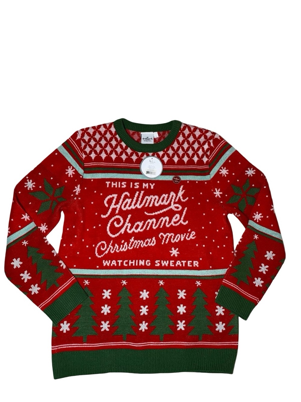 This Is My Hallmark Channel Christmas Movie Watching Sweater Graphic Fair Isle